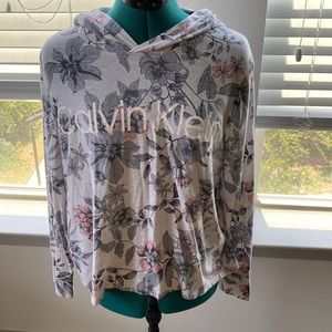 Calvin Klein pink and grey hoodie